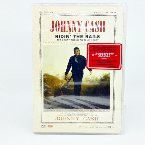 Rhino Other - Johnny Cash Ridin The Rails DVD Nostalgic Train Story - New Sealed